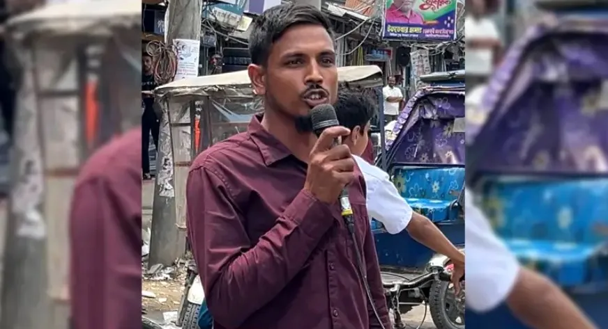 মাইক বাজিয়ে 'জয় বাংলা' স্লোগান, পুলিশ আসতেই পালালো যুবক